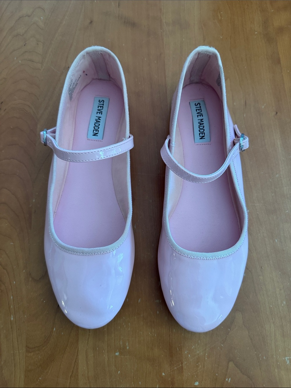Steve Madden Light Pink Patent Mary Janes